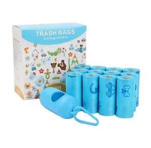 Origine du Vietnam vert clair sacs de merde de chien biodégradables personnalisés 50 rouleaux maison compostable en plastique écologique sac de déchets pour animaux de compagnie - Product Image 1