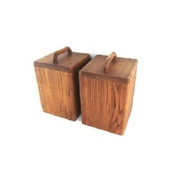 Grand récipient alimentaire moderne en verre et bois, écologique, capacité 4-5L, avec couvercle, pour le stockage de farine, sucre, café, thé et condiments