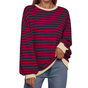 Sweat-shirt surdimensionné personnalisé pour femmes, automne-hiver, col rond, manches longues, sweat-shirts 100% coton molletonné, streetwear Y2K - Product Image 3