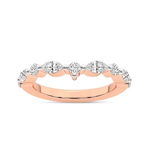 แหวนเพชรคลาสสิค ประดับเพชรแล็บโกรว์ 0.88 กะรัต น้ำหนักรวม 14 กะรัต ทองคำแท้ 14K สี FG ความสะอาดระดับ VS ประดับเพชร 9 เม็ด ขนาดใหญ่พิเศษ - Product Image 3