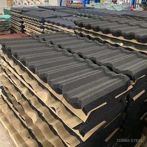 Tuiles de <span class=keywords><strong>toiture</strong></span> en métal composite de luxe classiques à bords biseautés, effet <span class=keywords><strong>ardoise</strong></span>, revêtement en pierre, pour villas de Moscou - Product Image 5