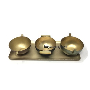 Lot de 6 bols en acier inoxydable pour servir des aliments secs avec branche noire bol en métal pour cadeaux d'entreprise - Product Image 5