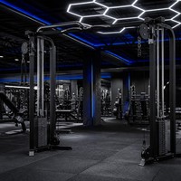 Lámpara de Techo Moderna para Gimnasio y Centro de Fitness, Estilo Futurista, Decoración de Iluminación Interior para Estudio de Fitness - 9