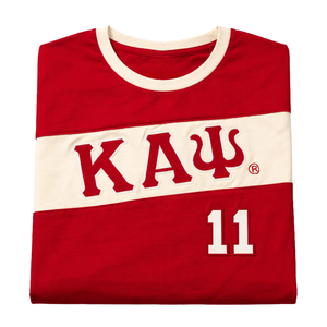 Camiseta Premium Kappa Alpha Psi Krimson, Talla Exacta, Mezcla de Algodón Suave, Insignia Bordada con Letras Griegas, Ropa de Fraternidad - Product Image 6