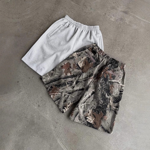 Pantalones cortos deportivos de gimnasio de algodón Vintage de nuevo diseño para hombre de alta calidad 100% algodón de cintura media Casual Streetwear cintura elástica francesa - Product Image 2