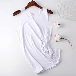 Cool Men's Cotton Tank Tops No Trace Vest Undershirt Fitness Body Shaper con diseño sin mangas para correr y Deportes - Product Image 4