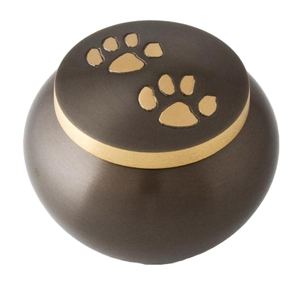 Urna Funeraria de Metal Premium para Mascotas Odyssey, Diseño Moderno con Tapa Grabada con Huella, Urna Conmemorativa para Cenizas de Mascotas Queridas - Product Image 4