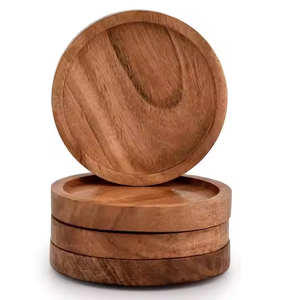 Juego de posavasos de madera artesanal hecho a mano elegante y duradero por Crescent Crafts - Product Image 4