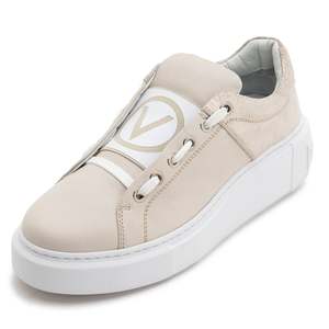 Pour les baskets BaragaS pour femmes avec semelles en stratifié blanc/or rose en caoutchouc épais fabriqué en Italie - Product Image 3