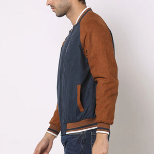 2025 Custom LOGO <b>Vintage</b> <b>Varsity</b> <b>Jacket</b> for Men Canvas Stand Collar Winter Season Embroidery Patch Men's Style - Product Image 2