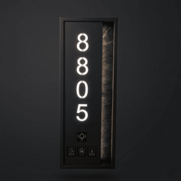 Plaque de porte LED moderne pour hôtel, numéro de chambre éclairé, signalisation d'accueil, panneau de direction pour chambre d'hôtes