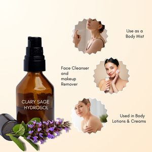 Clary SAGE hydrosol | น้ำบริสุทธิ์จากดอกไม้ | ธรรมชาติและอ่อนโยน100% | กลั่นด้วยไอน้ำ | ได้รับการรับรอง GMP - Product Image 4