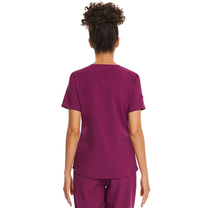 Meilleures ventes de tenues de médecin pour femmes, couleur bleu marine, manches courtes, ensemble de blouses médicales à séchage rapide avec design personnalisé - Product Image 2