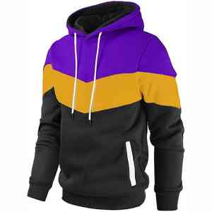 Sudadera con Capucha de Tres Tonos de Color, 100% Algodón, Tejido Técnico, Etiqueta Privada, Sudadera con Capucha para Hombre en Venta - Product Image 4