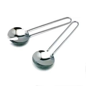 Ensemble de cuillères et fourchettes à salade en acier inoxydable robuste pour la cuisine - Product Image 2