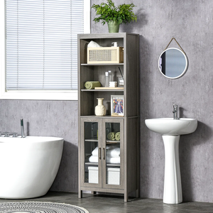 Meriton Modern Design Over-the-<b>Toilet</b> Wood Furniture Bathroom Cabinet Handmade Bulk <b>Product</b> with Three Tiers of Shelves Storage - Product Image 1