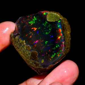 Opale éthiopienne naturelle multi feu de qualité étonnante Walo couleur de feu brut pierres précieuses en vrac faisant des bijoux pendentif en or grossiste de bijoux - Product Image 5