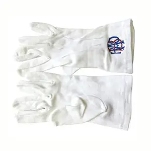 Freimaurer handschuhe Benutzer definiertes Logo Shriner Baumwolle Freimaurer Freimaurer Abend garderobe Regalia Handschuhe