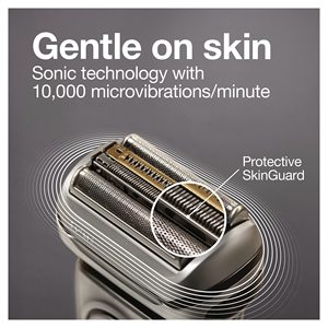 Rasoir Électrique Rechargeable pour Hommes, Tondeuse de Précision pour Barbe, Rasoir à Grille Humide/Sèche, Station de Nettoyage et de Charge, Étui de Voyage - IPX7 pour le Corps - Product Image 5