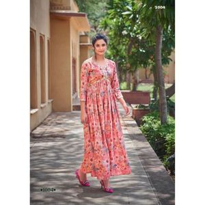 Calidad Premium Festival Wear Amazing Color Venta caliente Fancy Trending Vestido de rayón puro con bordado Trabajo Exportador mundial - Product Image 1