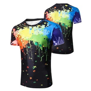 OEM personalizado de alta calidad de algodón ropa de los hombres camisetas de gran tamaño sublimación impresa High Street cuello redondo de manga corta Camisa de los hombres - Product Image 3