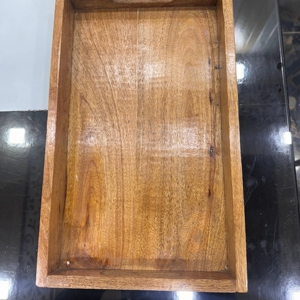 Bandeja Ovalada Clásica de Madera de Acacia Natural de Alta Calidad, Pulida a Mano, Diseño Personalizado para Hogar, Hotel, Restaurante, Servicio de Joyería - Product Image 1