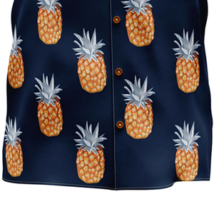 Camisa hawaiana con botones de manga corta de verano 100% algodón con impresión digital completa personalizada para hombre, ropa de playa transpirable informal - Product Image 5