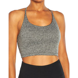 Soutien-gorge de sport sans couture de haute qualité avec soutien moyen Design longue ligne Bonnets souples amovibles Caractéristique respirante - Product Image 1