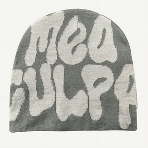 Bonnet Jacquard gothique personnalisé Y2K Casquette en tricot d'hiver avec logo imprimé sur toute la surface Conception sans manchette de haute qualité pour les voyages quantité minimale de commande bas - Product Image 2