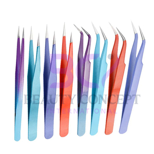 Pince à épiler d'extension de cils de couleur pastel douce pour artistes de cils pince à épiler d'extension de cils en acier inoxydable meilleure pince à épiler de vente - Product Image 6