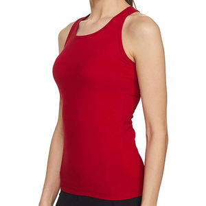 Camiseta sin mangas para mujer de Color sólido de la mejor calidad de nueva fabricación, proveedor directo de fábrica, camiseta sin mangas para gimnasio para mujer - Product Image 3