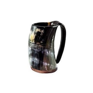 Taza para beber Taza de cuerno de Búfalo con grabado disponible en tamaños grandes Adecuado para vikingos Taza pulida auténtica - Product Image 3