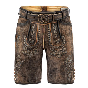 มาใหม่ของแบรนด์บาวาเรียกางเกงขาสั้นแบบดั้งเดิม Oktoberfest lederhosen แบบกำหนดเองสไตล์ไฮสตรีทเอวกลางระบายอากาศได้ - Product Image 5