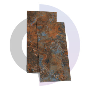 Porcelaine 600x1200mm Brun Poli Moderne Carreaux De Sol En Brique Metalcid Multy - Product Image 1