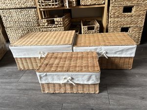 Elegant Handcrafted Natural Rattan Eco-Friendly Multifunction Storage Baskets Rectangle Home Organization <b>Solution</b> - Product Image 4