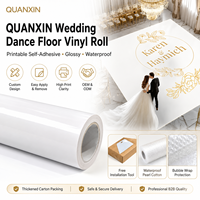 Rouleau de vinyle pour piste de danse de mariage, échantillon gratuit, vinyle imprimable auto-adhésif brillant imperméable pour impression numérique