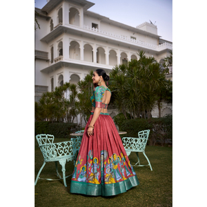 ชุด lehenga choli ลายแบบดั้งเดิมของ Navratri ชุด Garba แบบกำหนดเองสำหรับผู้หญิงสำหรับงานปาร์ตี้และงานแต่งงาน - Product Image 5