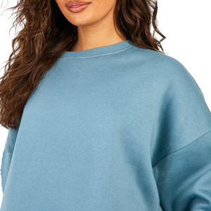 Ensemble de survêtements d'hiver 2 pièces personnalisés pour femmes Sweat à capuche surdimensionné à la mode et joggeurs 100% coton Logo avant - Product Image 4