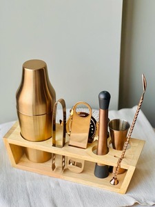Metal <b>Bar</b> Tool Set Professional Stainless Steel Bartender Kit With Mixing Tools <b>For</b> <b>Home</b> Party Hotel <b>Bar</b> <b>Accessories</b> - Product Image 3