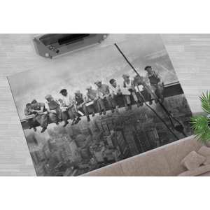 Tapis « Déjeuner sur un gratte-ciel » : Tapis d'ambiance de la ville de New York, Tapis en chenille - Product Image 3