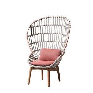 Juego de Sofás Seccionales de Exterior de Metal Negro Mate de Lujo, Silla de Salón Moderna Nórdica con Acentos de Madera de Teca Sólida, Resistente al Agua, para Patio de Villa - Product Image 6