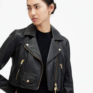 Premium <b>Women's</b> Cropped Black Leather Biker <b>Jacket</b> Fashion Slim Fit Moto Outerwear Short Faux Leather Motorcycle Coat with Zip - Product Image 6