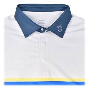 Handee Men's 4-Color Striped Breathable 100% Polyester Knitted Garment Dyed 300g Short Sleeve Golf Shirt - Product Image 3