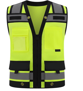 Chalecos de Seguridad Reflectantes de Alta Visibilidad para Mujeres y Hombres con 15 Bolsillos y Cremallera - Product Image 1