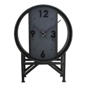 Reloj de mesa de metal de diseño atractivo de latón AK en juego de Venta caliente acabado negro para regalar y Decoración Para sala de estar - Product Image 6