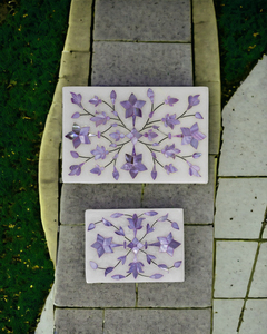 Joyero de mármol MOP elegante de alta demanda, diseño martillado cuadrado para decoración moderna y tradicional, el mejor precio disponible - Product Image 5