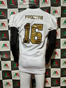 2025 personalizado fútbol americano Jersey pantalón transpirable aparejos sarga bordado corto de talla grande fábrica Pakistán fotos reales - Product Image 4