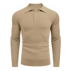 Polo de Punto de Manga Larga para Hombre con Diseño de Cuello Clásico, Adecuado para Invierno y Clima Cálido - Product Image 1