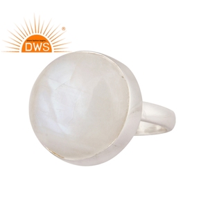 Handmade Sterling Silver Natural Rainbow Moonstone Gemstone <b>Statement</b> <b>Ring</b> Custom Jewelry For Women Gift For Her - Product Image 2
