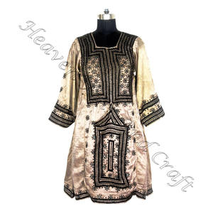 BDR046 Unique Vintage Bohème Banjara Baluchi Robe Main Traditionnelle Balochi Coton Robe - Product Image 5